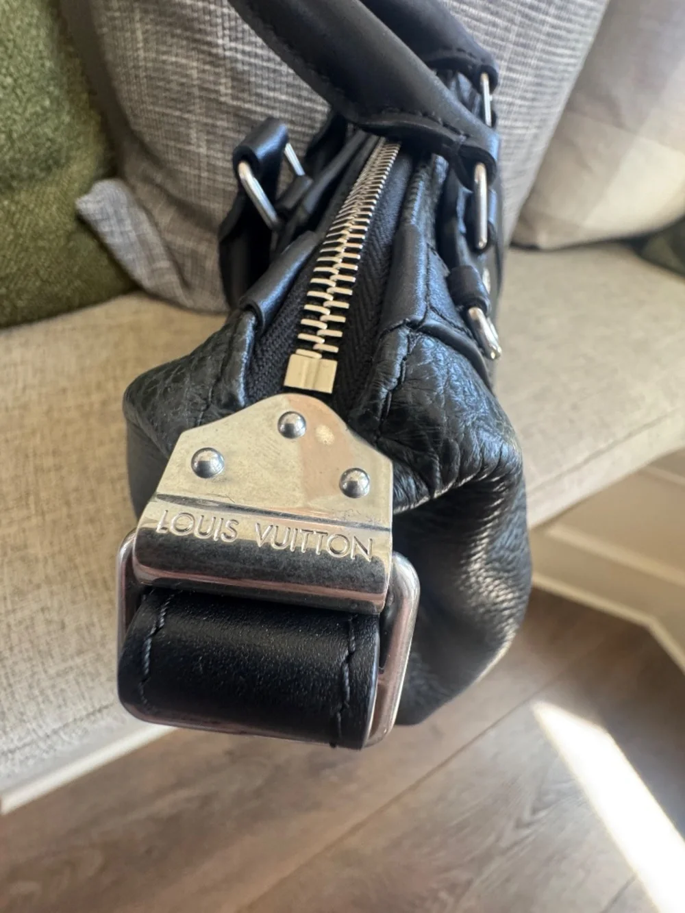 Pixel Lambskin LV Biker PM Black